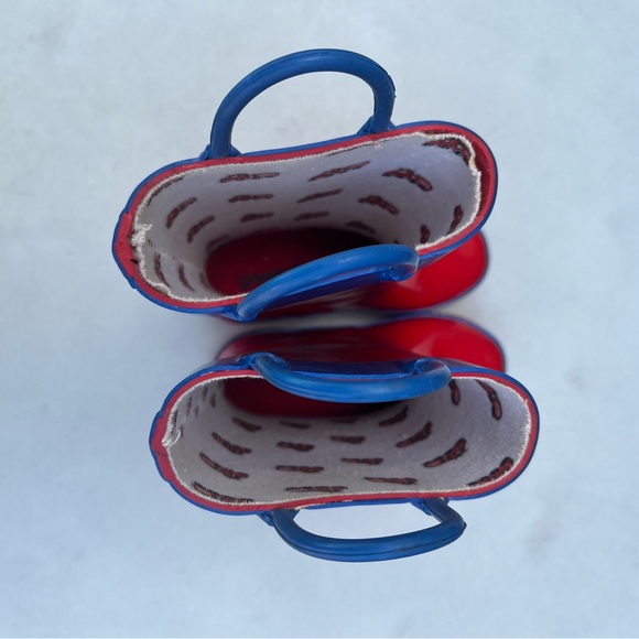 Rubber rain firefighter boots size 5 kids boys - Picture 4 of 14